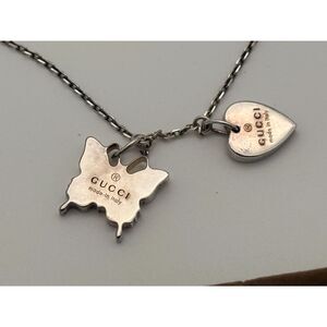 Gucci 925 Silver Butterfly Charm Bracelet Italy